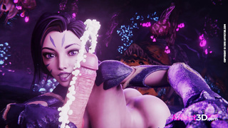 XXX Scifi babe gives amazing pov blowjob in 3D animaition