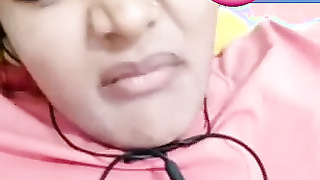 cute girl showing boobs on mms video call by Khan