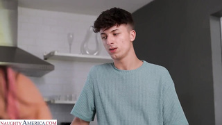 Babe receives a thick bar of white chocolate with nuts for Mothers Day