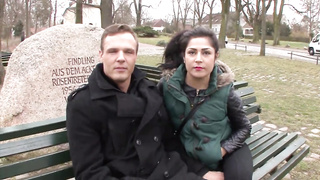 Brunette in love banged hard