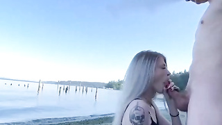 Sophia At Public Beach Amateur Blowjob