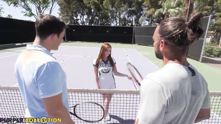 Mazy myers ебут рыжую вдвоем в зале 2 on 1 [hd1080, redhead, group,all sex,porno,hardcore,teen,young