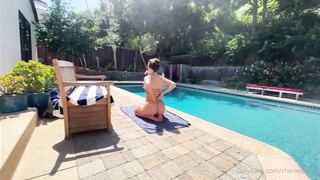 Cherie deville outdoor with stepson