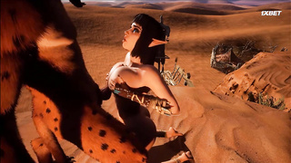 Hot Hentai Elf gets fucked by Werewolf