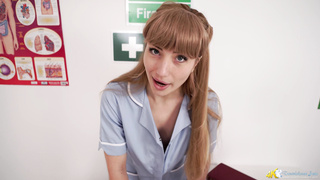 Downblouse Nurse Confronts Perv Patient