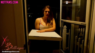Xev Bellringer - Pizza Girl Blackmailed Into Blowjob - 18min