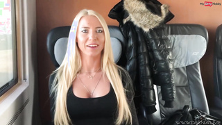 Great looking German girl Daynia it starts with a Train ride and ends with a Facial