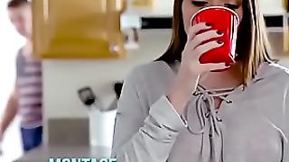 Dad fuck passive daughter with huge boobs