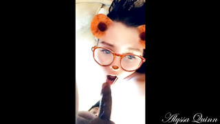 Alyssa Quinn- Gets Mouth Fucked and Massive Facial