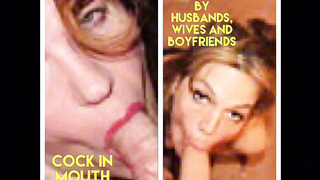 women pose with a cock in their mouth