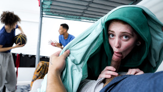 Lucy Pornx - A Tomboy Sucked My Cock Next to Our Team