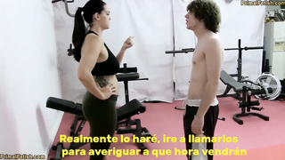 Alison Tyler - enseñándole a pelear a su hijastro terminan follando sub esp