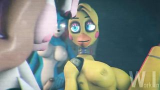 FNAF Porno - Futanari Animals Gang Bang 3D Animation