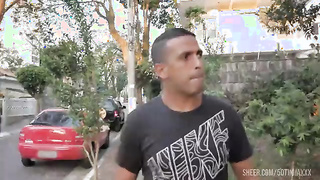 Leticia Ferola recebe seu amigo em casa