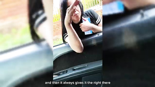 Lleva a jovencita latina en el coche y ella solo piensa en follar