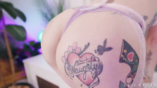 Megan Inky - Clit Vibe Plus Huge Anal Dildo XXX