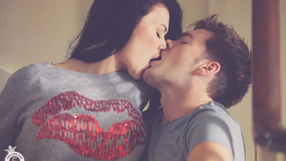 LOVE LIPS – Real husband and wife having sex on the stairs - Jasmine Jae