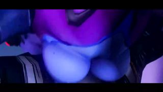 Widowmaker deep-throats Mad Moxxi's fat cock (dominothecat) [Overwatch + Borderlands] + sound NSFW