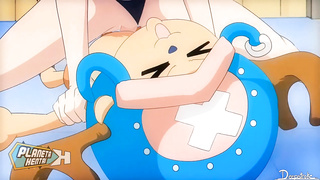 Animación 3D. Nico Robin hace transformar a Chopper. audio Español