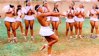 Zulu Girls Dancing Topless at Traditional Ceremony Video