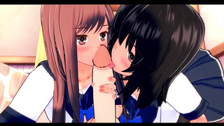 Overflow Возвращение. Аяне и её сестричка отдают свои дырочки 1 серия