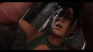 Lara se fait crmer la chatte serre par une bite gante en 3D